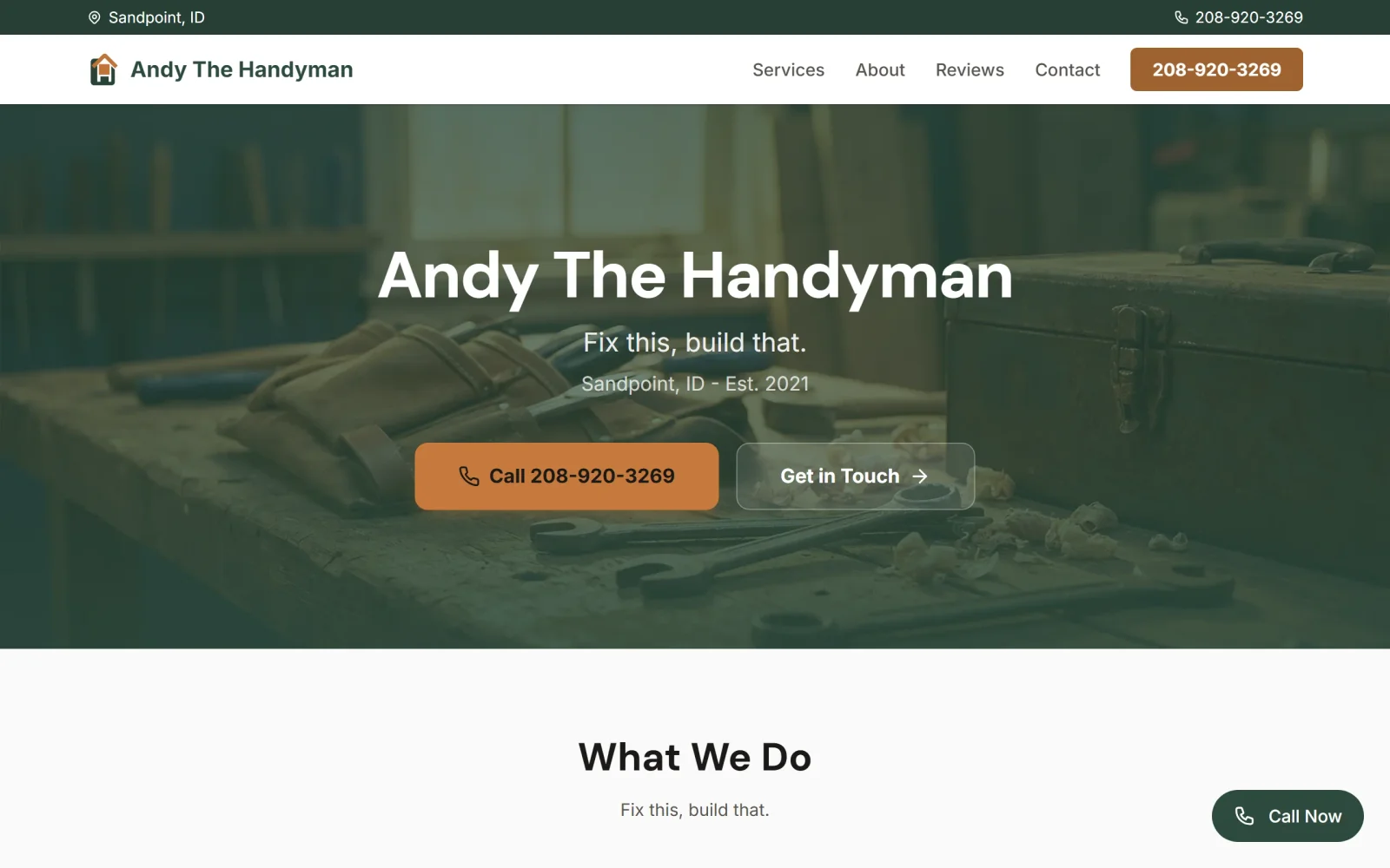 Andy The Handyman website